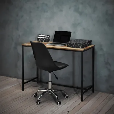 Rustic Oak Plain Office Writing Laptop Desk