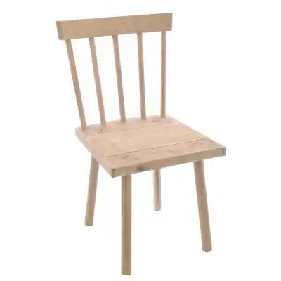 Farm House Style Welsh Square Seat Wooden Dining Chair