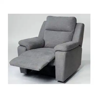 Elephant Grey Fabric Recliner Lounge Chair