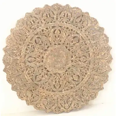 Round Carved Panel