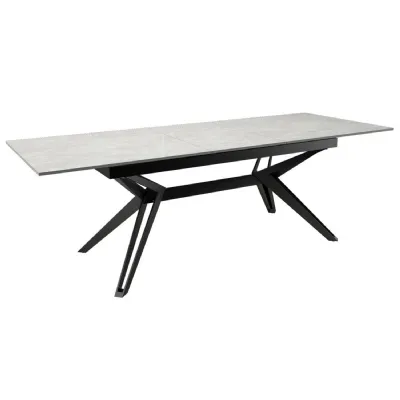 Grey Ceramic Top Large 180 to 230cm Extending Dining Table