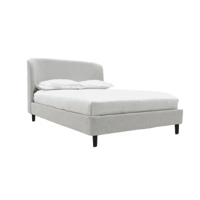 Modern Light Grey Fabric 6ft Super King Size 180cm Bed
