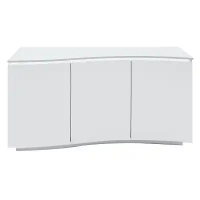 White High Gloss Curved Sideboard with LED Lights