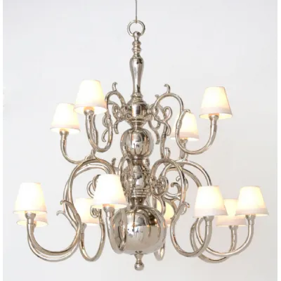 MLP 30 Chandelier Nickel with White Shades