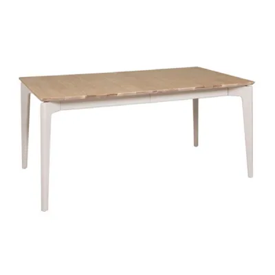 Modern Taupe 125 to 165cm Extending Dining Table Oak Top