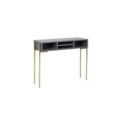Madrid Console Table Grey and Gold