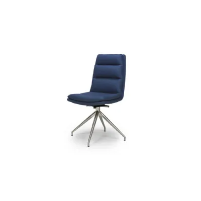 Nobo Swivel Chair Brushed Steel Blue (sold in 2s)