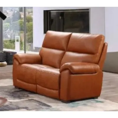 Tan Leather Match 2 Seater Electric Recliner Sofa