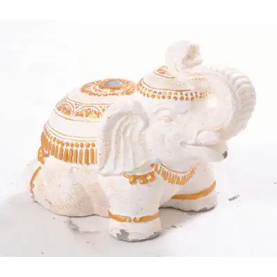 White And Gold Elephant