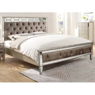 Modern Style Silver 4ft6 Double Size 135cm Bed Frame