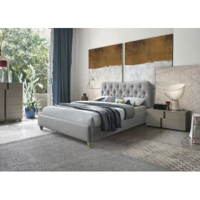 Modern Grey Fabric 4ft Double 135cm Bed Frame