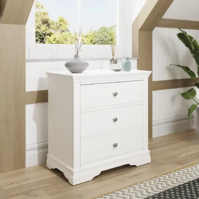 Large White Painted Bedside Table