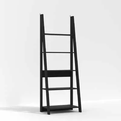 Tiva Ladder Bookcase Black