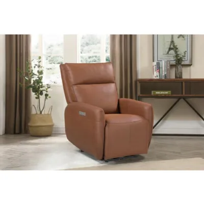 Tucson Heated Power Recliner Brown