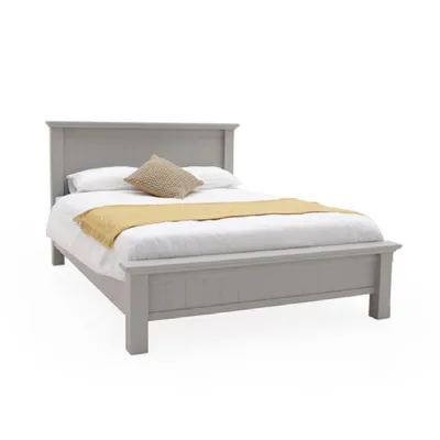 Grey Wooden 5ft King Size Low Footend Bed
