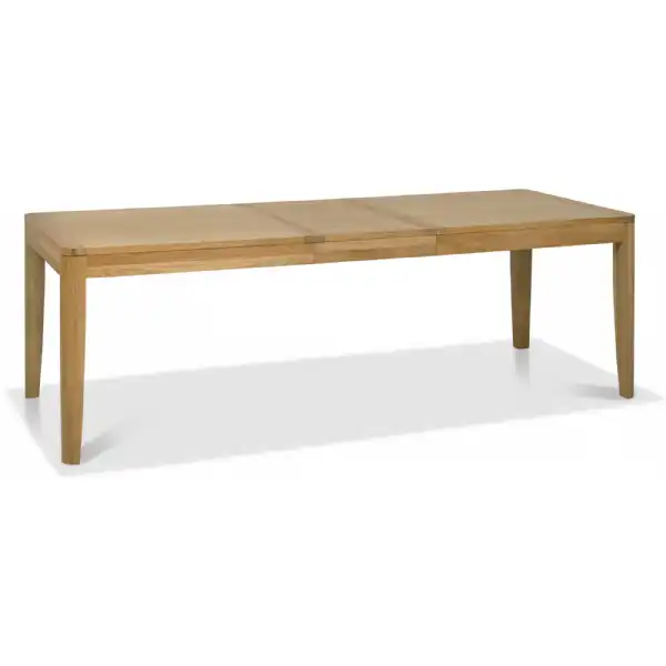 Oak Lacquer Finish Large Extending Dining Table 180 to 235cm