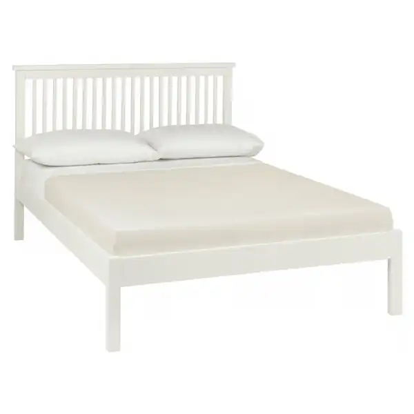 White Painted Wood King Size Bed