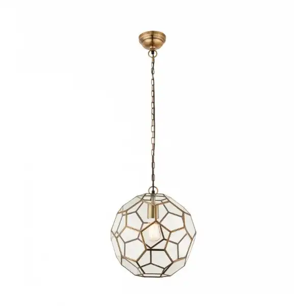 Traditional Antique Brass Ceiling And Wall Pendant Light