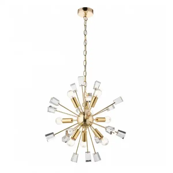 9 Pendant Ceiling Wall Lighting Silver Brass On Chain