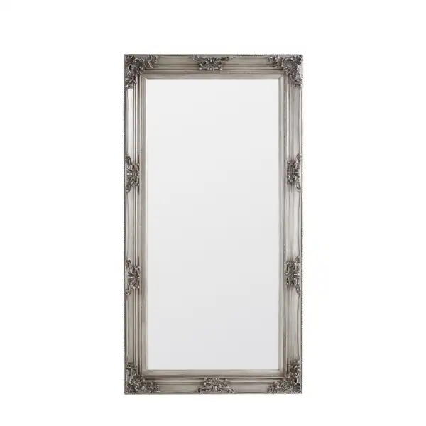 Barque Silver Pewter Large Leaner Rectangular Wall Mirror