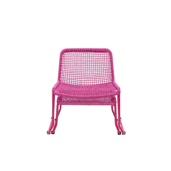 Lounge Chair with Footstool Pink