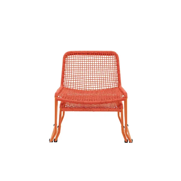 Lounge Chair with Footstool Orange