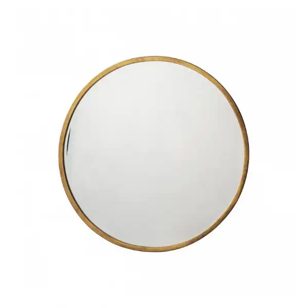Round Mirror Antique Gold