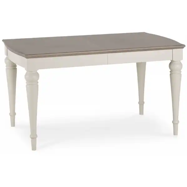 Grey Painted Extending Dining Table Washed Oak Top