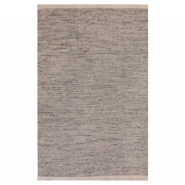 Hand Woven Ivory And Charcoal 160x230cm Wool Rug