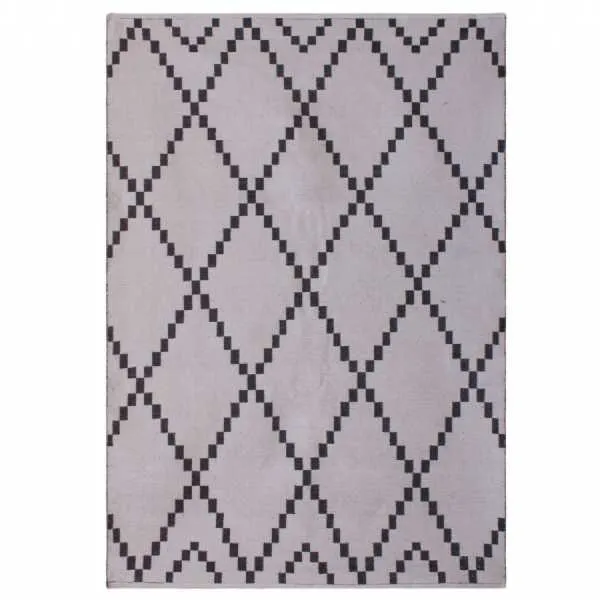 Laridel Jacquard Woven Charcoal And Ivory 160x230cm PET Rug
