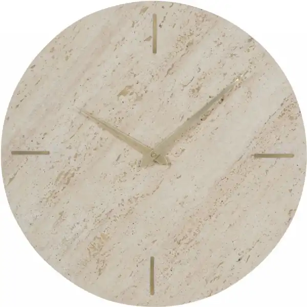 Light Traventine Marble Wall clock 41cm