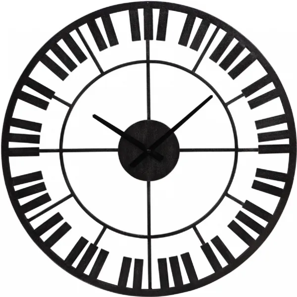 Piano Skeleton Outdoor Metal Wall Clock