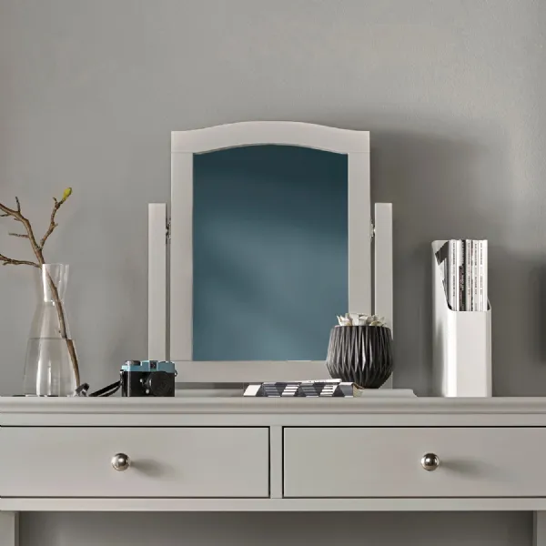 Grey Painted Swivel Dressing Table Mirror