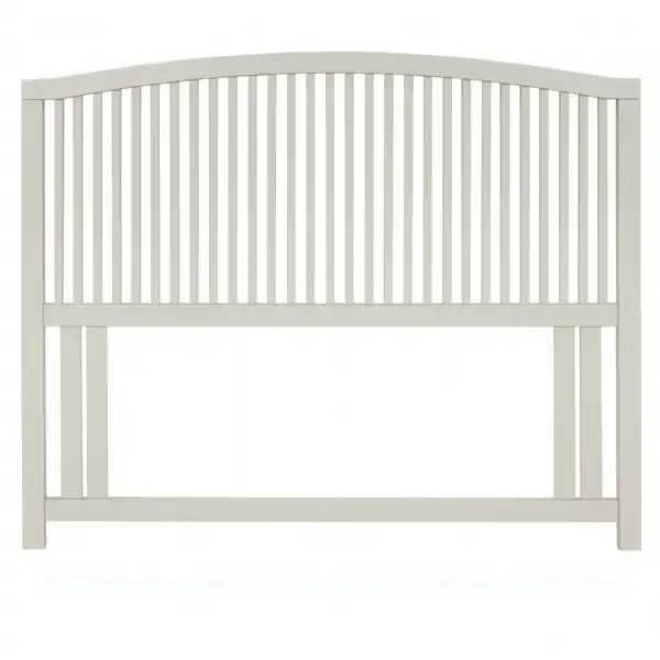 Grey Painted Wood Slatted Arched Headboard Small Double 4ft