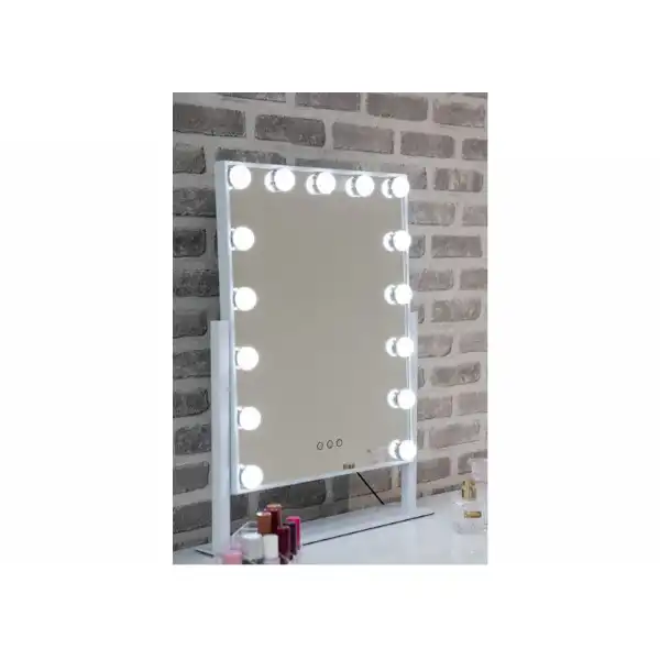 Hollywood Swivel Dressing Table Mirror with LED Bulbs