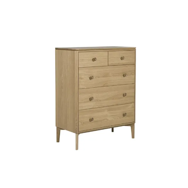 Oak Natural Medium 2 Over 3 Chest of Drawers