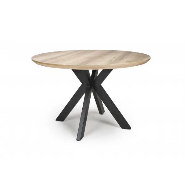 Heat Scratch Stain Resistant Small Oak Round Dining Table