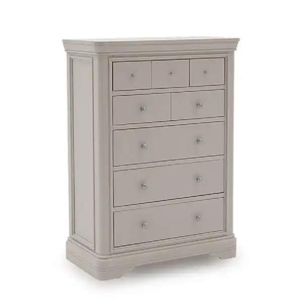 Taupe Painted Large Tall Chest of 8 Drawers