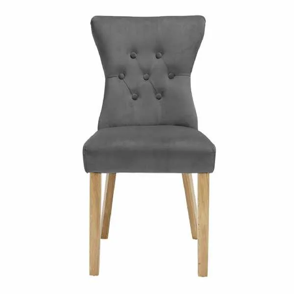 Naples Dining Chair Steel Grey (pack Of 2)