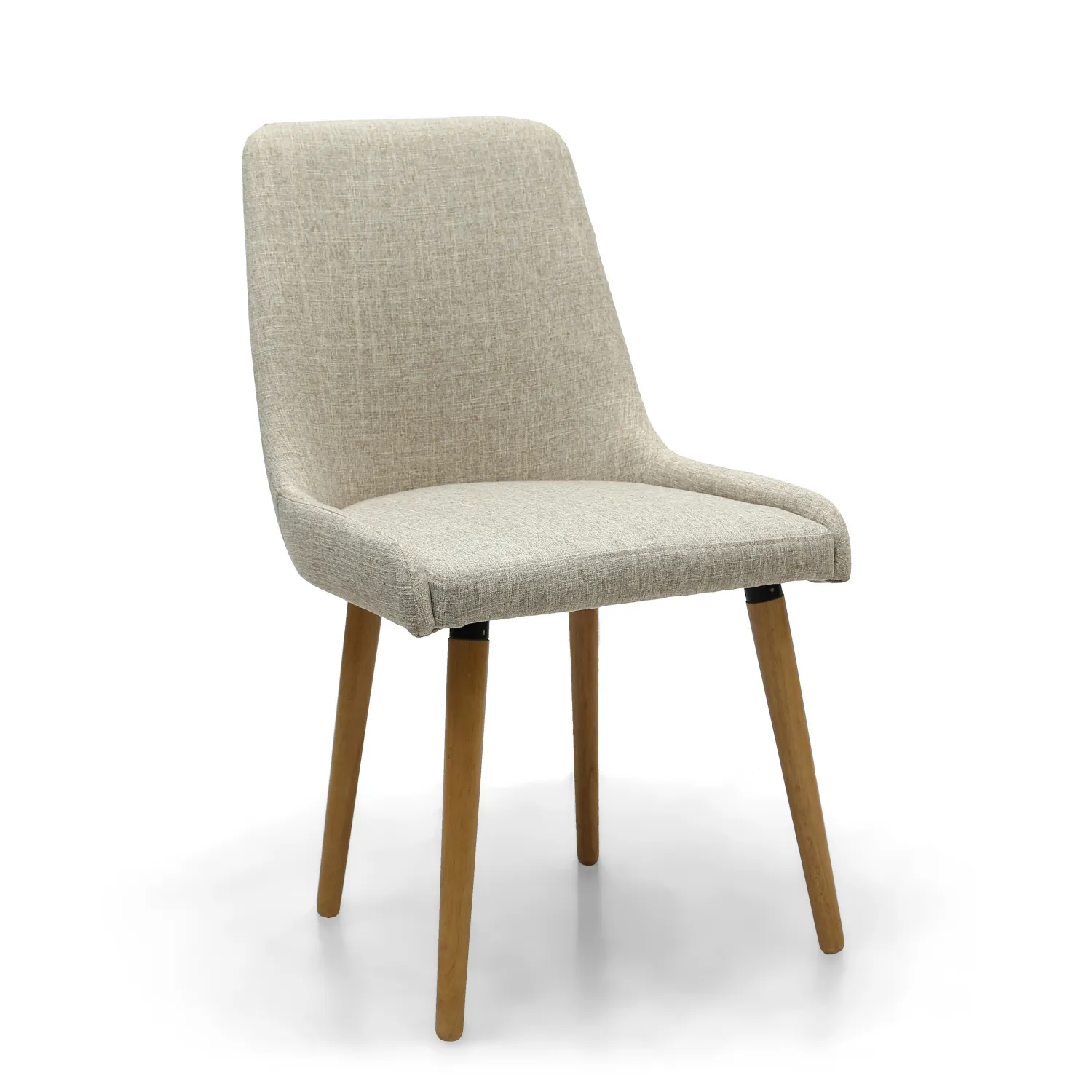Natural Beige Linen Fabric Dining Chair