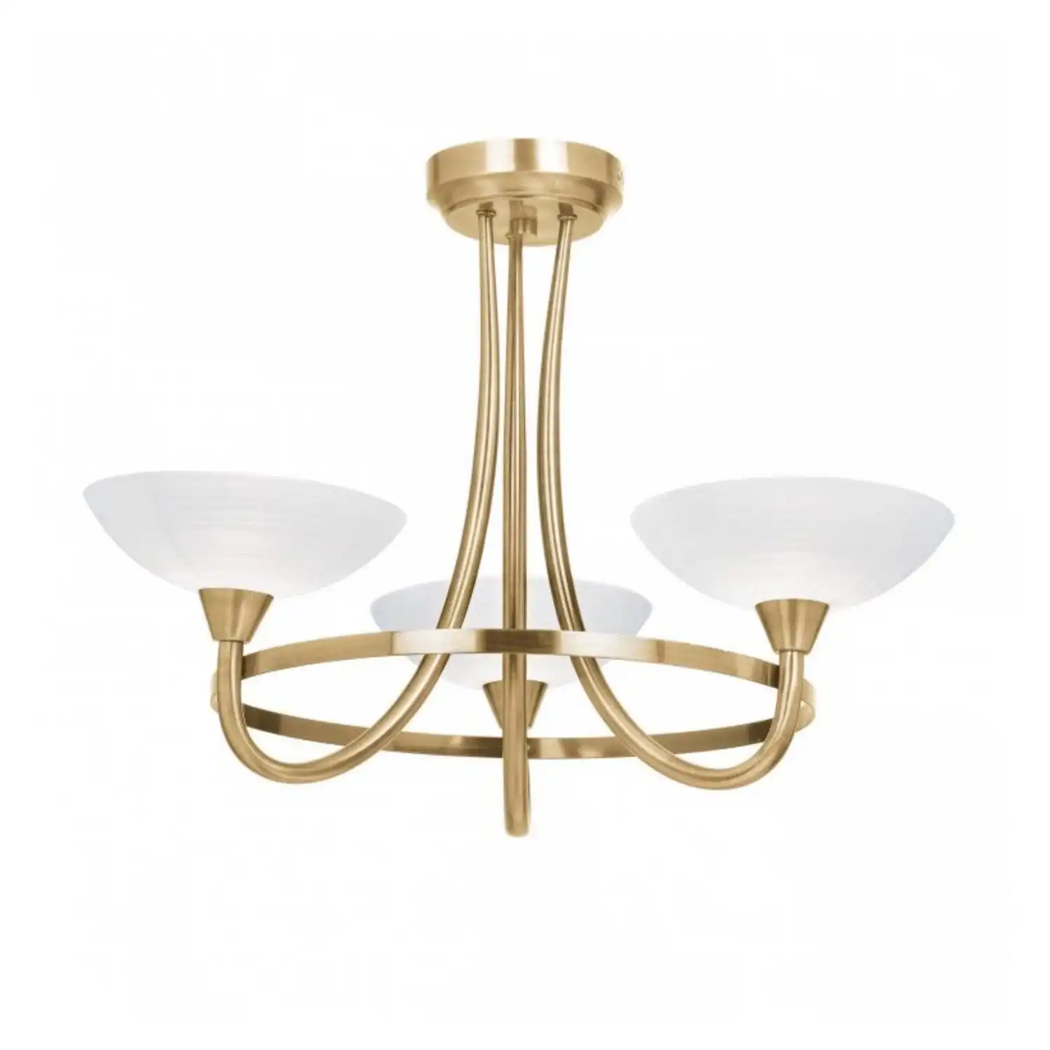 3 Ceiling Lamp Antique Brass