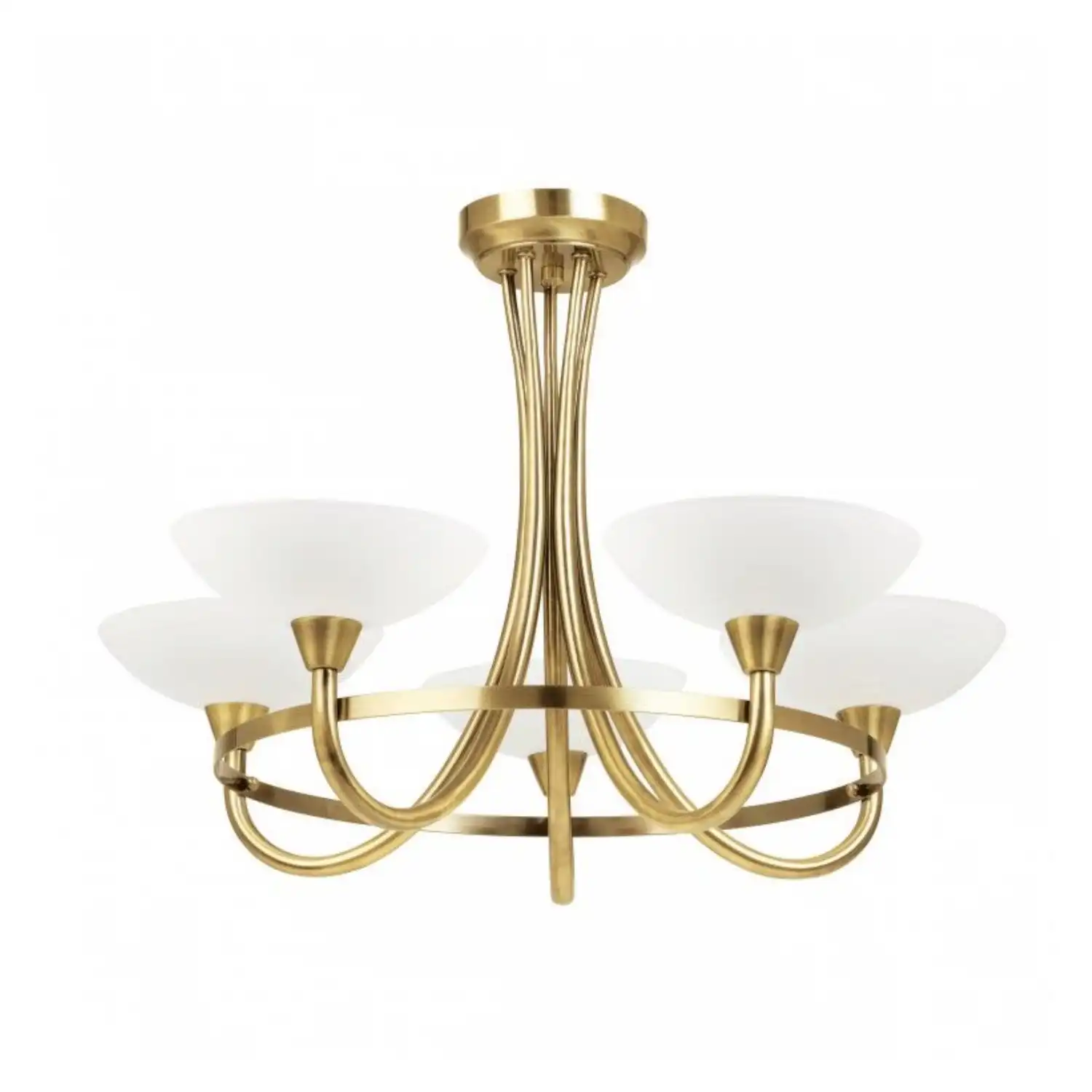 5 Ceiling Lamp Antique Brass