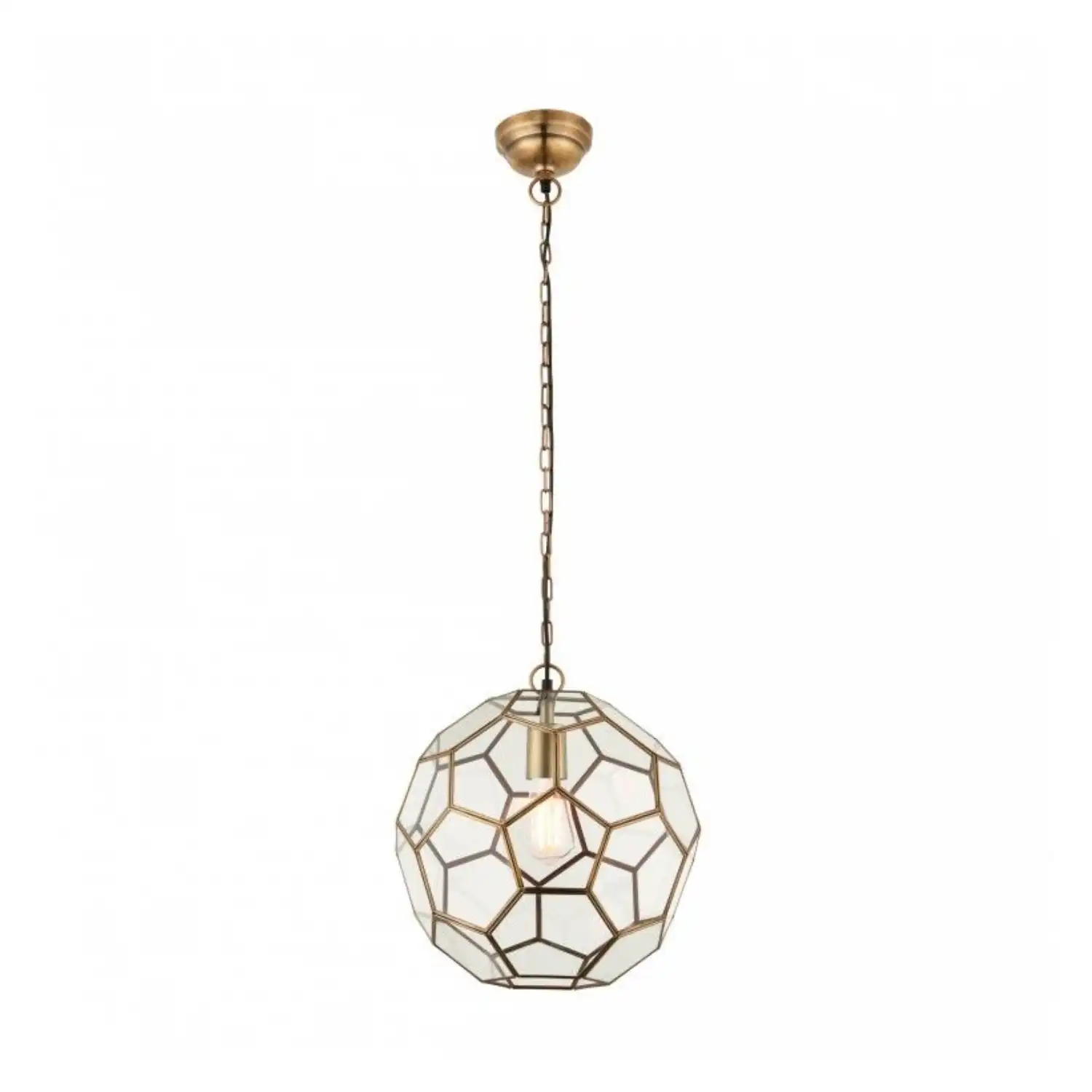 Traditional Antique Brass Ceiling And Wall Pendant Light