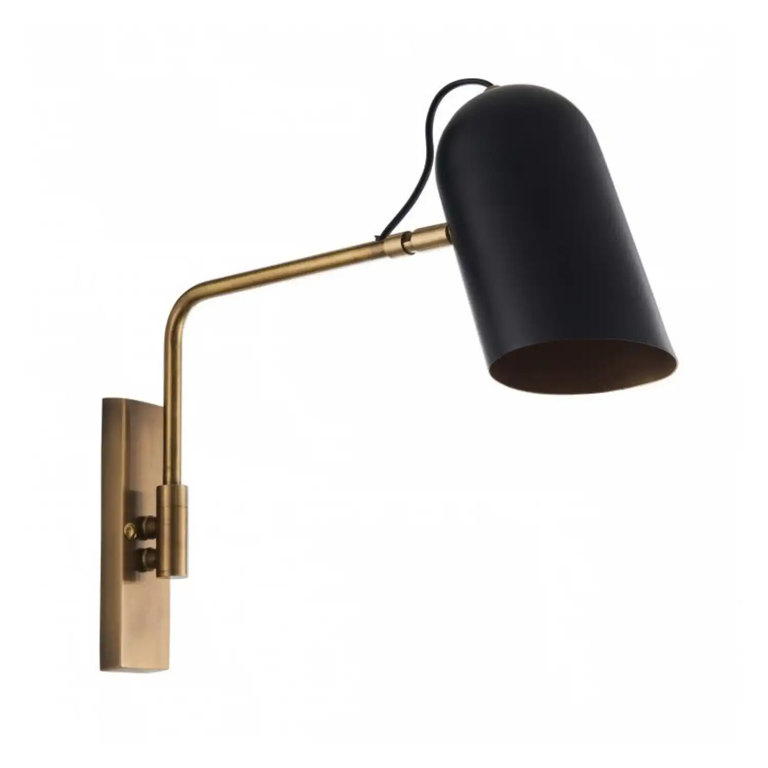 Wall Light Antique Brass and Black