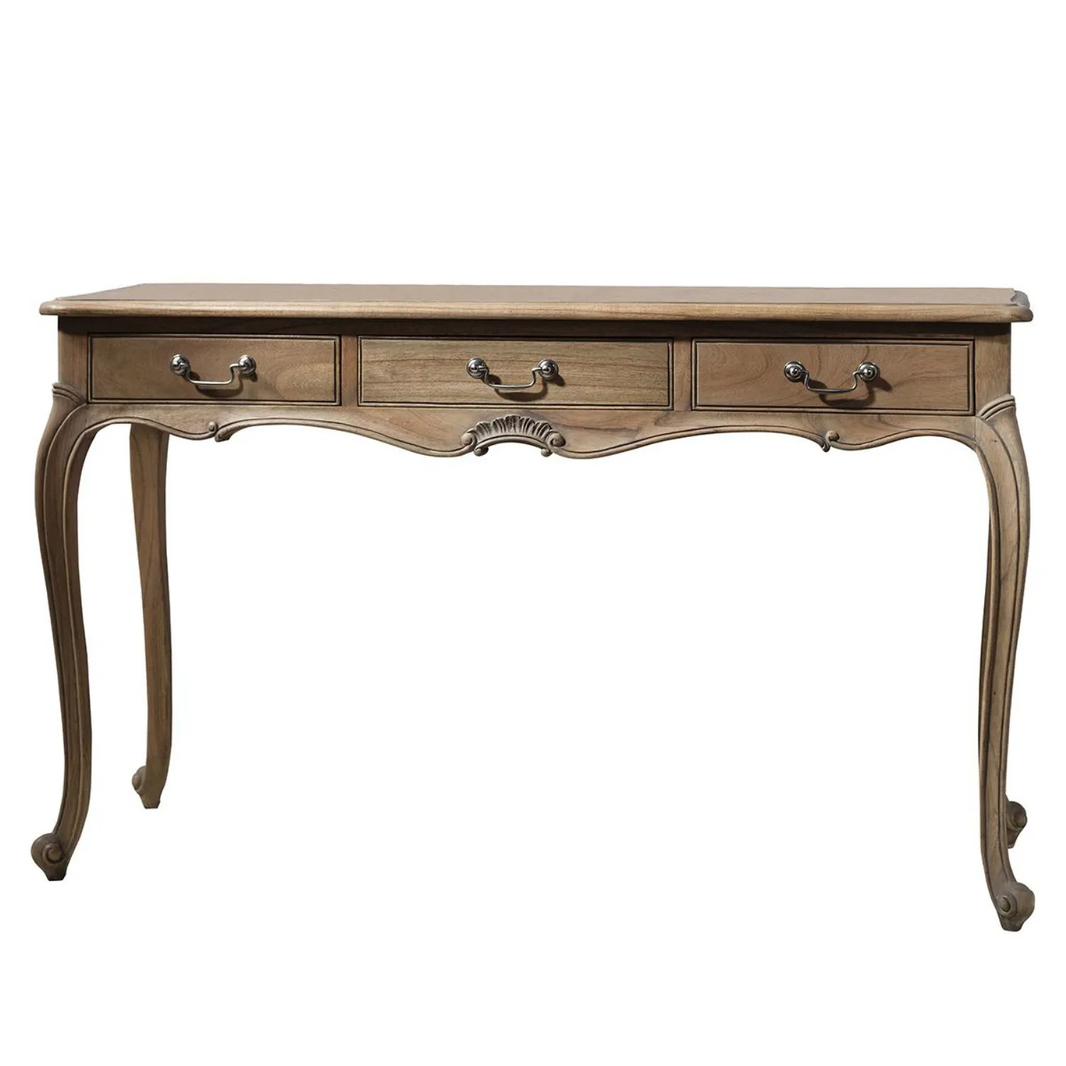 Chic Mindy Wood Weathered 3 Drawer Dressing Table