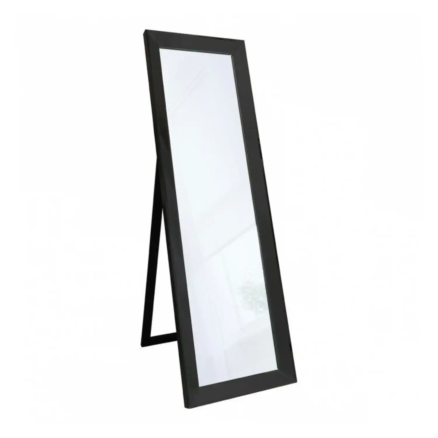 Traditional Black Edged Frame Cheval Floor Mirror
