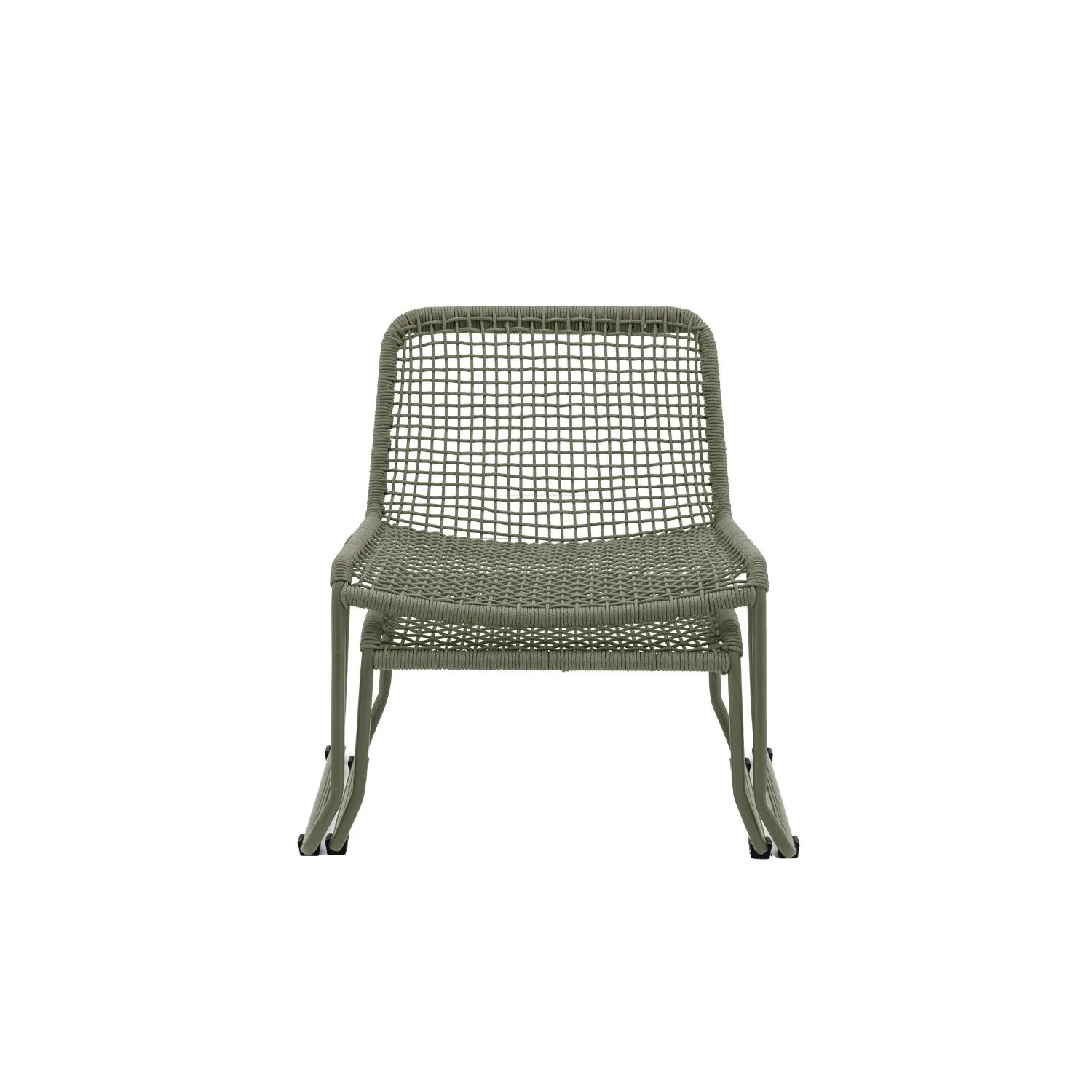 Lounge Chair with Footstool Green