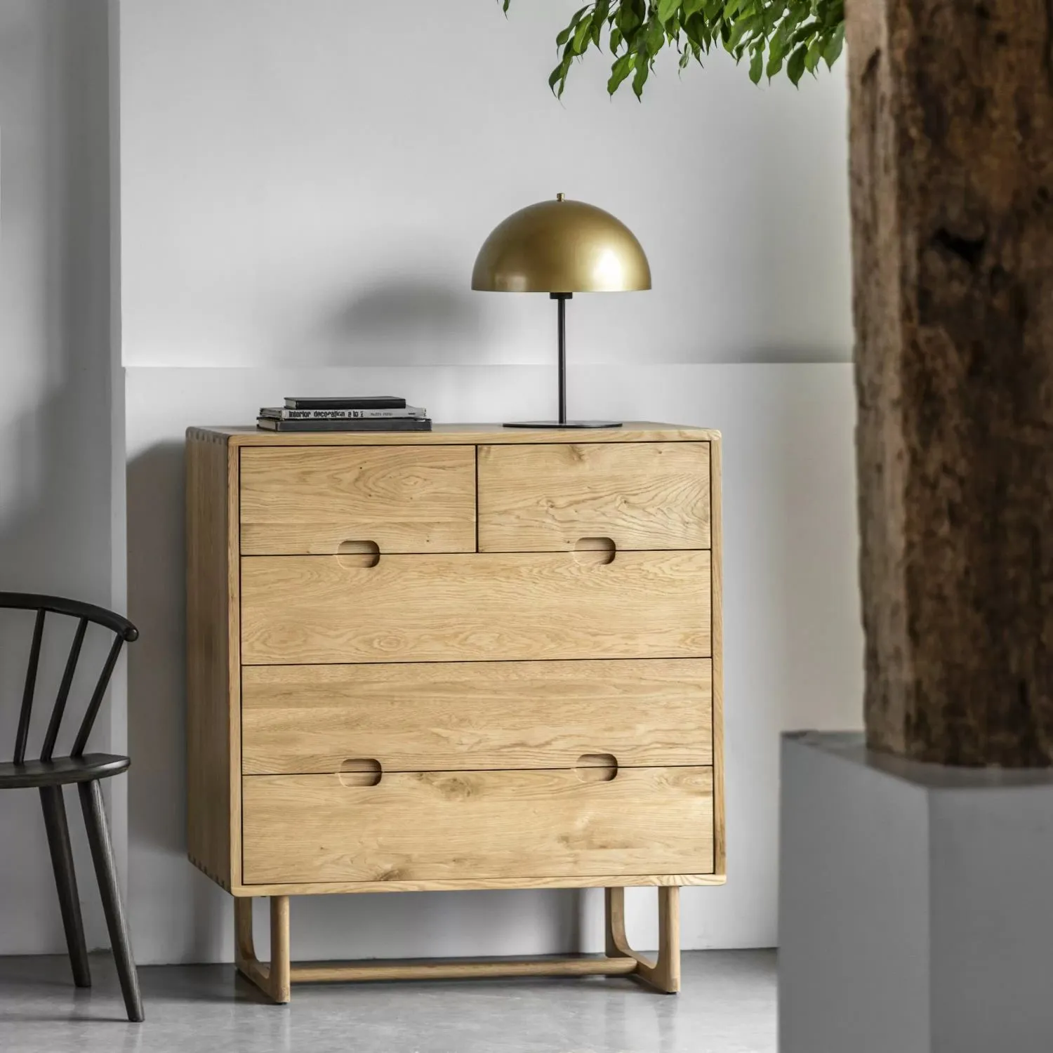 Natural Oak 2 Over 3 Chest Of Drawers