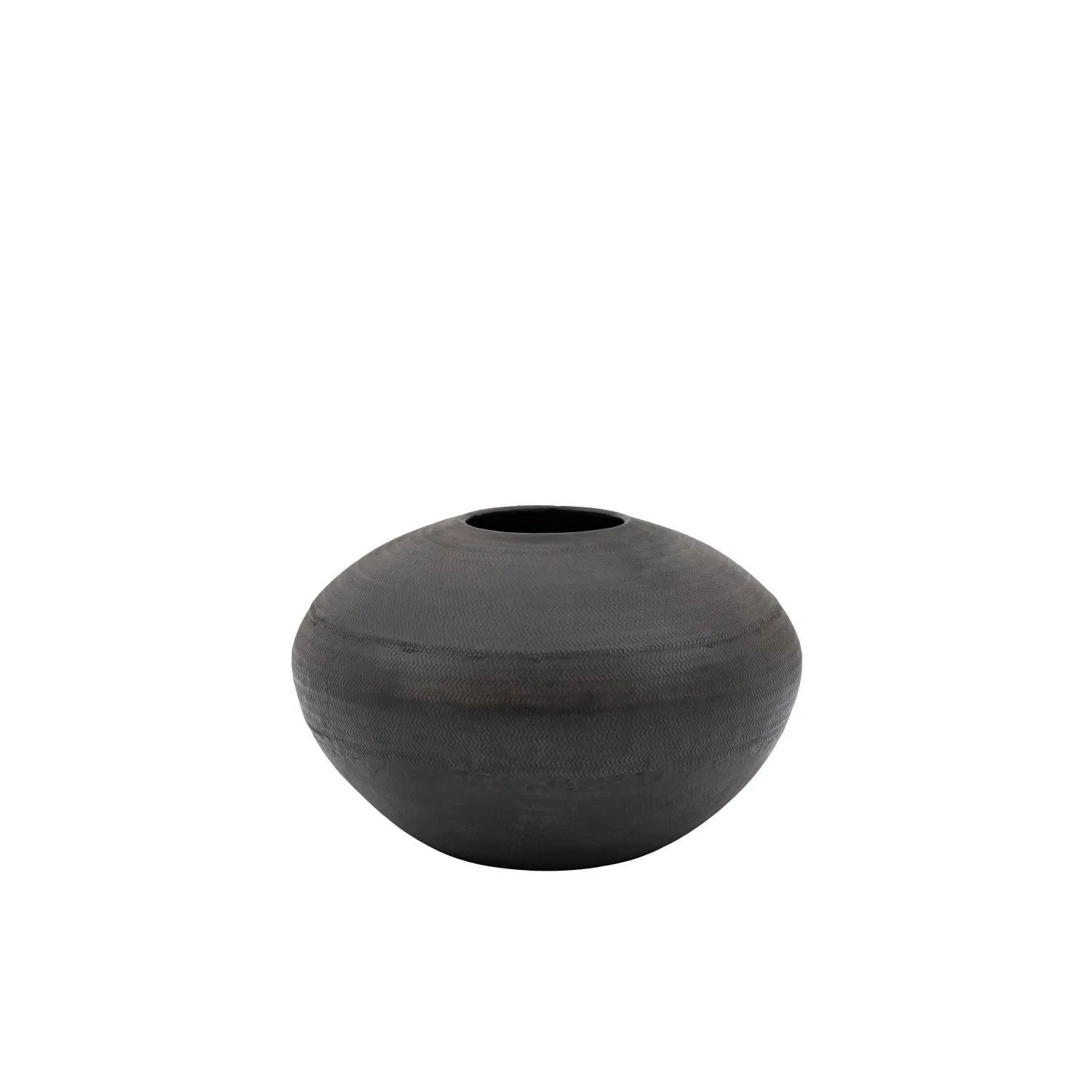 Black Aluminium Wide Vase Arrow