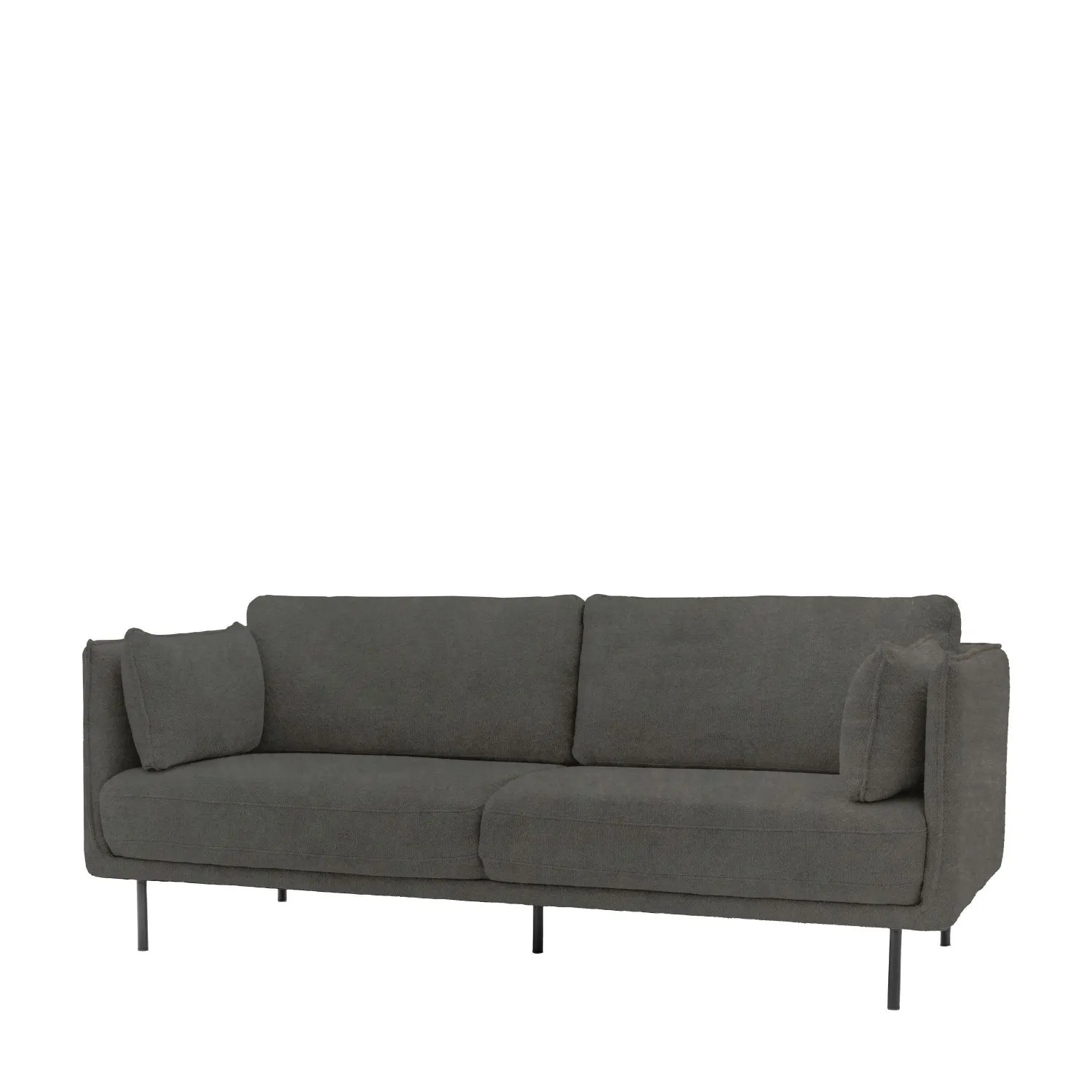 Modern Grey Velvet Large 3 Seater Sofa
